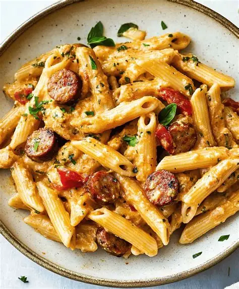 Creamy Canjun Sausage Pasta