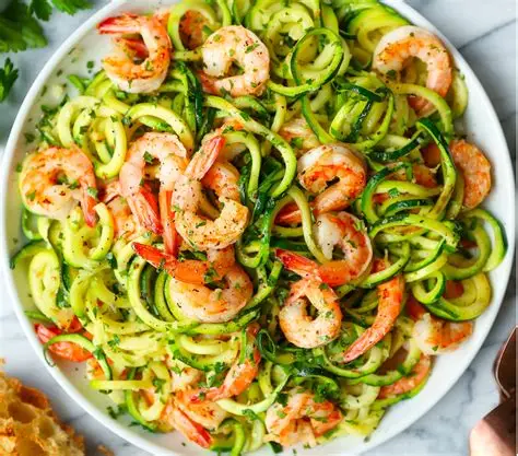 Garlic Butter Shrimp with Zucchini Noodles