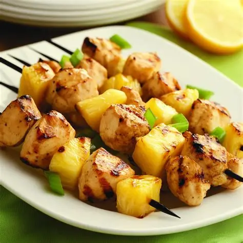 Pineapple and Chicken Skewers