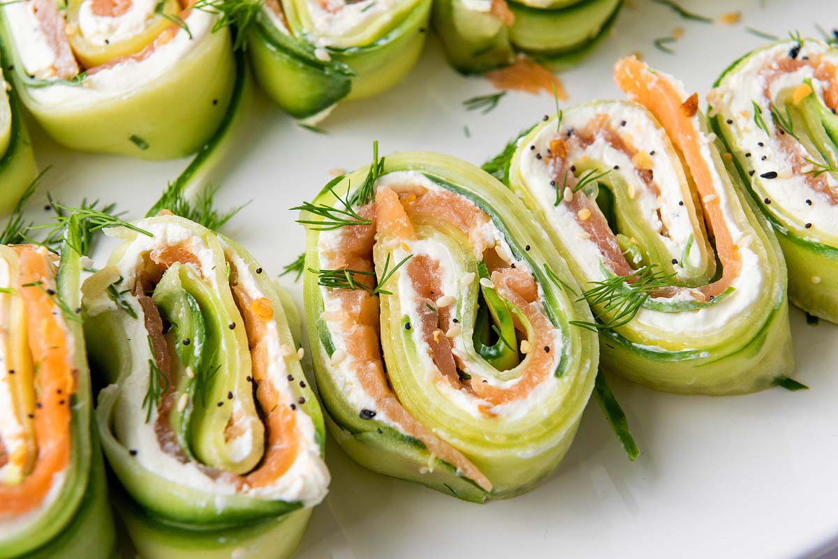 Cucumber and Smoked Salmon Rolls